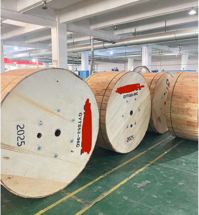 Stok Pabrik Outdoor Double Armored GYTS53-96 Core Fiber Optic Cable Double Jacket G652D dikirimkan pada hari yang sama 10