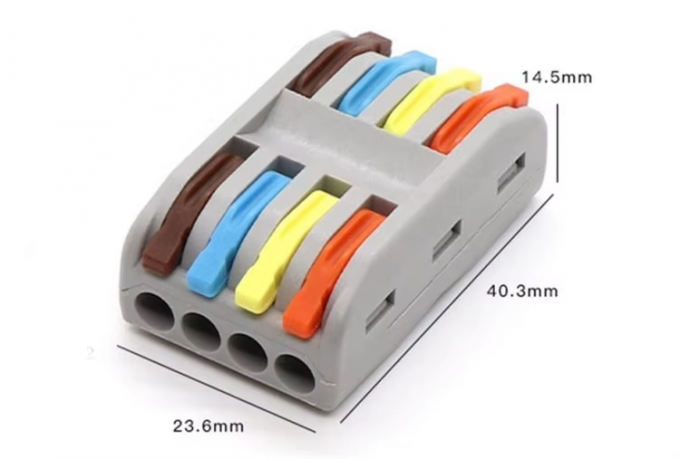 LED Lighting Wire Connector Quick 1-in-2-out Terminal Block 2-in-4-out Wire Splitter 3-in-6-out Terminal Box untuk outdoor 2