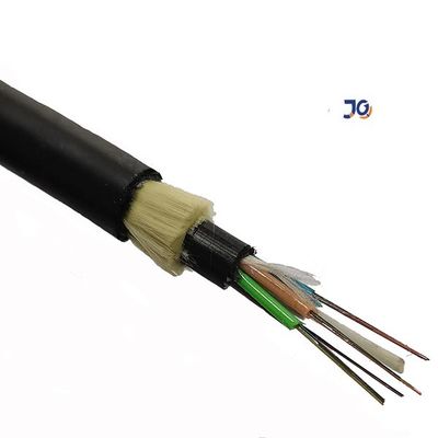 Kualitas  Double Jacket ADSS Fiber Optic Cable 24 96 Core G652D Single Mode HDPE All Dielectric Self Supporting Aerial pabrik