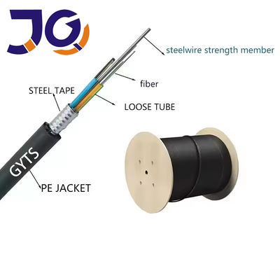 Single Mode Armoured Optical Fiber Cable GYTA 96 Core Communication Underground Fiber Cable