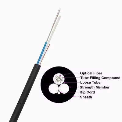 ASU Fiber Optic Cable Asu Span 80m 100m 200m 4 6 8 Core 12 Hilos Fiber Cable G652 Cable