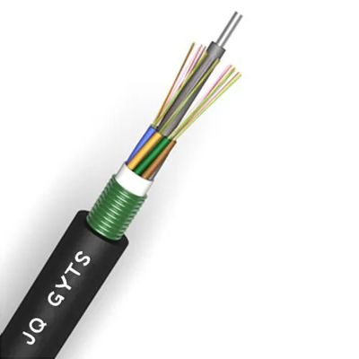 12 Fiber Count Outdoor Fiber Optic Cable With Steel Wire Strength Member