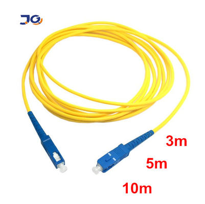 Kualitas  SC APC to SC UPC Fiber Optic Patch Cord 3mm LSZH Single Mode Optical Cable 1m 2m 3m FTTH Jumper pabrik