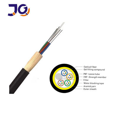 Water Resistant Loose Tube ADSS Fiber Optic Cable 96 144 Core