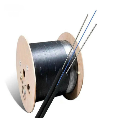 FRP G657 FTTH Fiber Optic Drop Cable 1 2 4 Core Outdoor/Indoor Fiber optic cable with Steel Messenger Wire