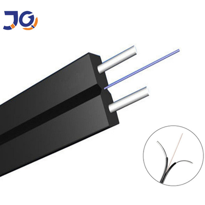 FRP G657 FTTH Fiber Optic Drop Cable 1 2 4 Core Outdoor/Indoor Fiber optic cable with Steel Messenger Wire