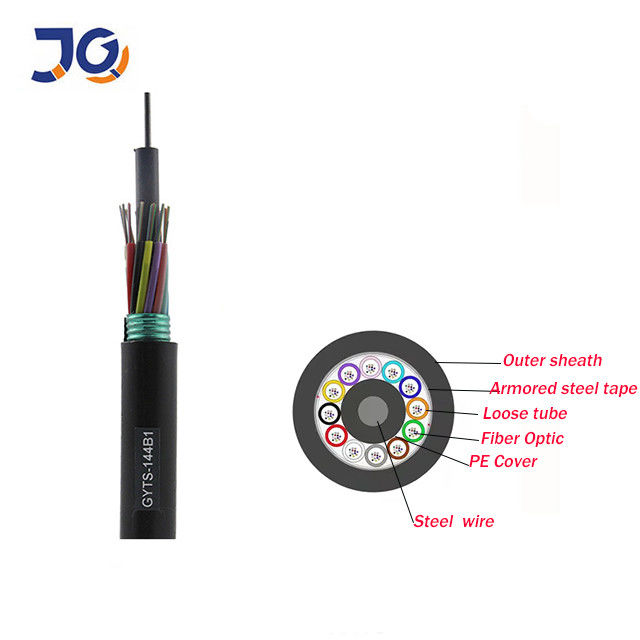 Single Mode 48Core GYTS GYFTS Optical Cable Black Jacket  1550nm  Length