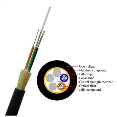 Kabel Fiber Optic ADSS 24F 100M Span Aerial Fiber Optic Kabel ADSS