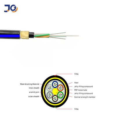 Semua Dielektrik Aerial ADSS Cable Optic 24 48 72 96 144 Cores Fiber Adss