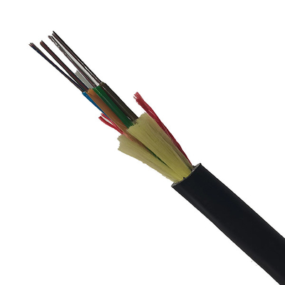 Aerial Outdoor 12/24/36/48/96 Core Singlemode Kabel Serat Optik ADSS Dengan HDPE