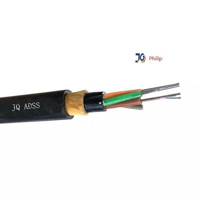 Tidak ada logam singlejacket double jacket multi-core ADSS Fiber Optic Cable dengan HDPE