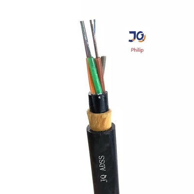 No Metal Single / Double Jacket Multi Core Kabel Serat Optik ADSS Dengan Benang Aramid