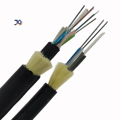 HDPE Overhead Luar Ruangan Tanpa Logam 12/24/36/48 Core Singlemode Kabel Serat Optik ADSS