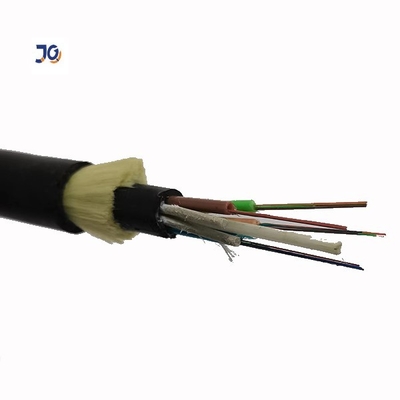 Benang Aramid Outdoor Aireal Single Mode Kabel Fiber Optic 24 Core ADSS OFC Fiber Cable