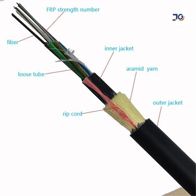 Benang Aramid No Metal Single Mode G652D Kabel Serat Optik ADSS