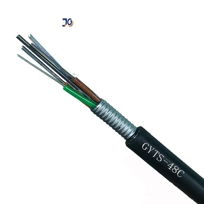 singlemode luar ruangan 12/24/48/96c overhead kabel serat optik GYTS arerial