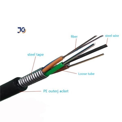 Kekuatan Kawat Baja Overhead Dan Duct Singlemode 24/48 / 96c Kabel Serat Optik GYTS / GYTA