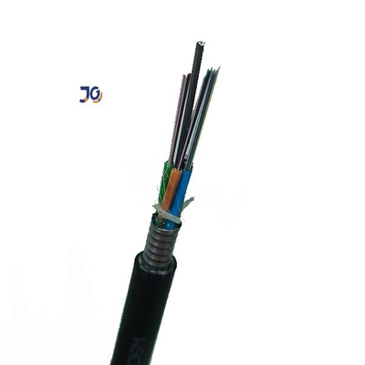 Anti-Tikus Single Mode Kabel Serat Optik Gyts Luar Langsung Dikubur 12 24 96 144 Inti