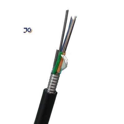 Single Mode 12/24 /48 Core Overhead Lapis Baja GYTS GYTA Kabel Optik Luar Ruang