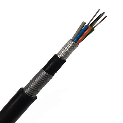 Kabel Komunikasi Luar Ruang 24 36 48 Core Double Sheath Fiber Optic Kabel GYTA53