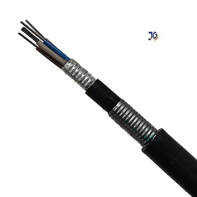 Anti Rodent Double PE 2-144 Core G652D Kabel Serat Optik Terkubur Langsung GYTA53 GYTS53