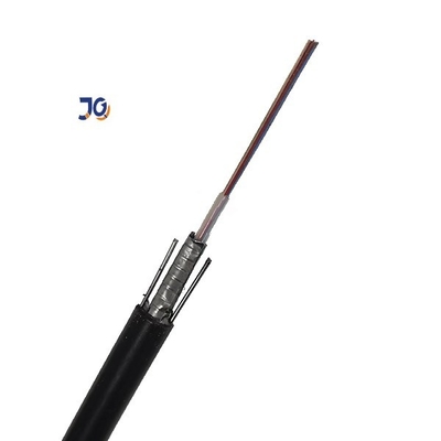 Singlemode G652D Lapis Baja Dua Kawat Baja Kekuatan Kabel Serat Optik GYXTW