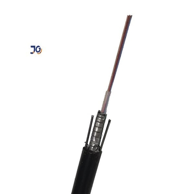 Dua Kawat Baja Paralel Kekuatan Lapis Baja Singlemode GYXTW GYFXTY Kabel Serat Optik