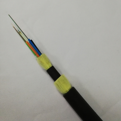 Rentang 50m Kabel Serat Udara ADSS 6 8 Inti 12 24 48 Inti Kabel Serat Optik Luar Ruangan