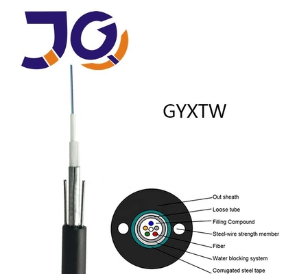 2 4 6 8 10 12 24 inti kabel GYXTW lapis baja kabel serat optik mode tunggal