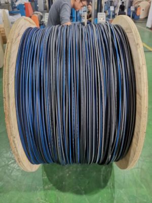 Jaringan Udara atau Saluran Luar IP68 GYFTY Inti Jumlah Besar 8mm 9mm 11mm 14mm 16mm PE Jacket Kabel Serat Optik