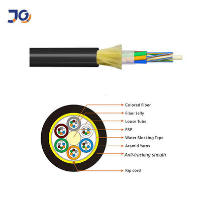 Kabel Serat Optik ADSS Mode Tunggal 48 Inti 96 Inti Kabel Serat Optik Udara OFC