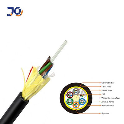 ADSS 12 24 48 Core Span 100m Kabel Serat Optik Luar Angkasa