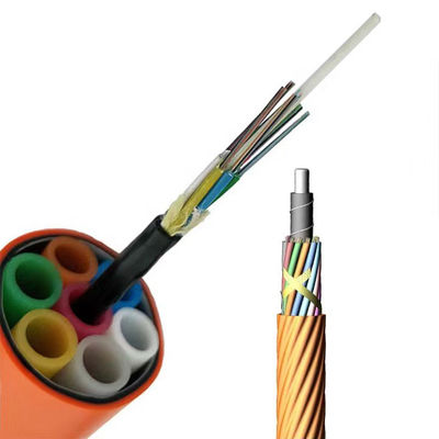 Kabel Mikro Serat Tiup Udara GCYFY 24 48 96 Inti Serat Optik untuk Jaringan Saluran