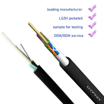 FRP Kekuatan Anggota LSZH Sheath Fiber Optic Kabel GYFTZY terikat pipa longgar luar kabel serat optik