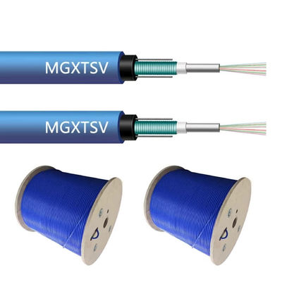 MGXSTV Flame retardant Armored Fiber Cable LSZH Blue Color G652D 6 12 24 48 inti Kabel serat optik tambang