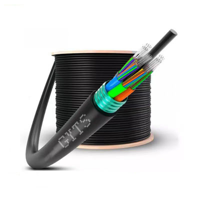 Kabel Fiber Optik Tanam Langsung Lapis Baja GYTS Mode Tunggal Luar Ruangan 12/24/48/96 Inti