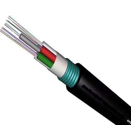 2~144 Core Kabel Komunikasi GYTS G652D Kabel Serat Optik Luar Ruang Dipalsukan Dengan Pita Baja Atau FRP