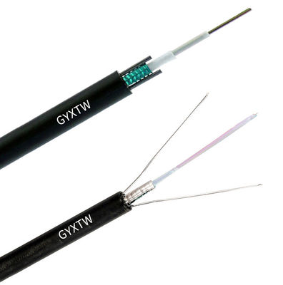 Kabel Serat Optik GYXTW dengan PSP Steel Tape Armor Kabel Baja Paralel Ganda dan Tabung Longgar Berisi Gel untuk Komunikasi Luar Ruangan
