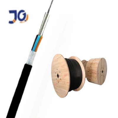 4/6/8/12/24 inti mode tunggal multi-mode serat optik GYTY bergaris longgar tabung baja kabel kekuatan anggota