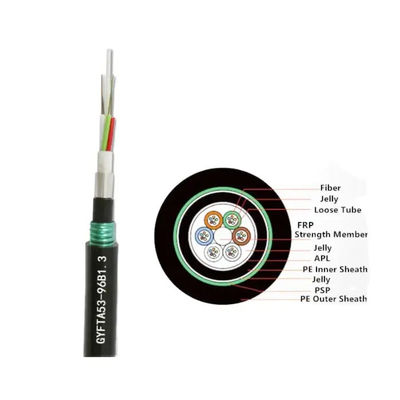 outdoor stranded single mode Aluminium Tape Armored Fiber Optic Cable GYFTA