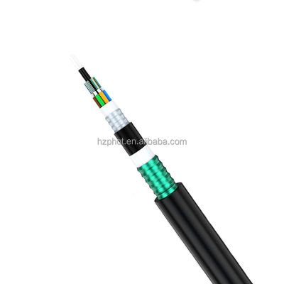 Di bawah tanah langsung terkubur FRP Strength Member Double Armored Fiber Optic Cable GYFTA53