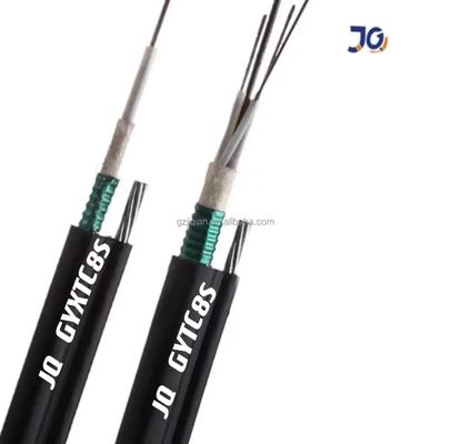 Jiqian overhead outdoor 48 core fig 8 fiber optic cable Self Supporting Armored figure 8 fiber optic cable GYTC8S