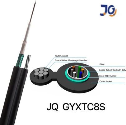 2- 144 inti Single Mode Armored Outdoor Optical Cable GYXTC8S/GYTC8S Aerial Self-supporting Gambar 8 Struktur