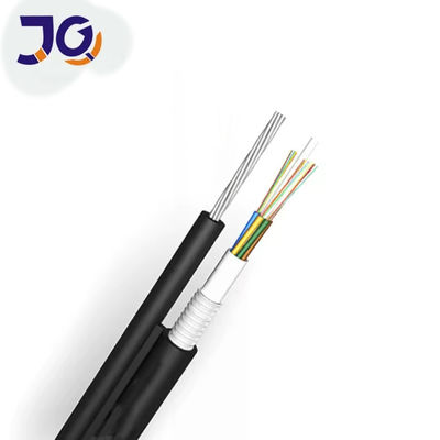 G652D mode tunggal Outdoor Fiber Optic Gambar 8 Kabel Lapis baja GYFTC8A Stranded Steel Wire Perkuat