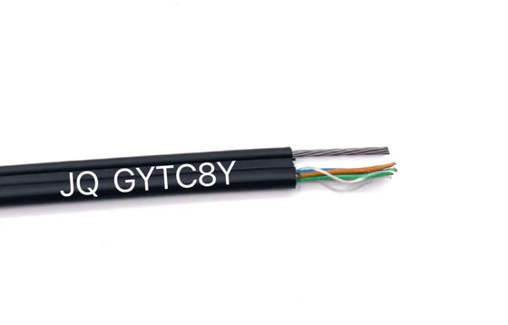 Single Mode Unarmoured Outdoor Fiber Optical Cable GYTC8Y Overhead Aerial Gambar 8 Kabel Serat Optik