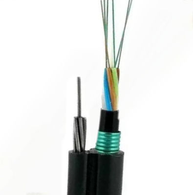 Outdoor Single Mode Fiber Cable Gambar 8 GYFTC8S53 Pita baja ganda lapis baja ganda PE sheath Kabel serat optik