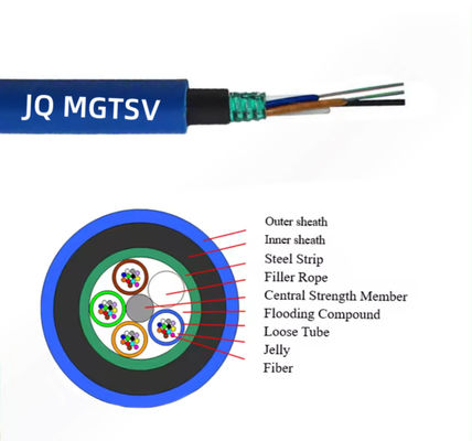 2-144 Core MGXTSV/MGTSV Flame Retardant Optical Fiber Cable Kabel Serat Besi tahan ledakan