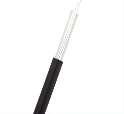 FTTH Fiber Optical Drop Cable untuk GJXFH dalam ruangan dengan 2 anggota kekuatan kawat baja FRP