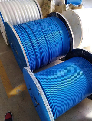 Pabrik LSZH MGTSV33 Steel Wire Armored Mining Fiber Optical Cable Flame Retardant G652D Blue Optical Cables Untuk tambang