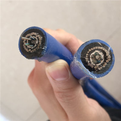 Pabrik LSZH MGTSV33 Steel Wire Armored Mining Fiber Optical Cable Flame Retardant G652D Blue Optical Cables Untuk tambang